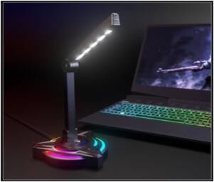 USB دسکتاپ جلسه کامل کاراکه اسپورتی میکروفون 2 تنظیم لامپ میز